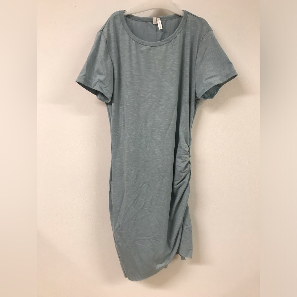 Women Round Neck Short Sleeve Midi Dress Party Wedding Summer Causal Dress
